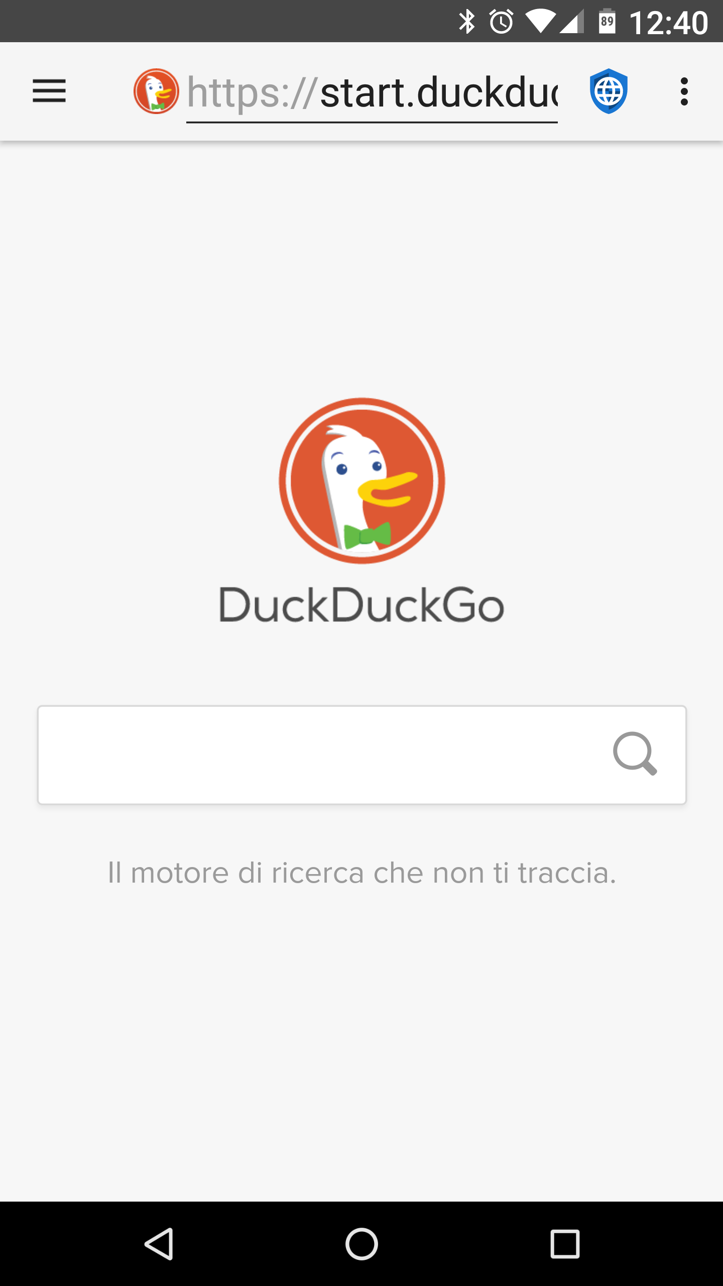 fastlane/metadata/android/it/phoneScreenshots/01 - DuckDuckGo - it.png
